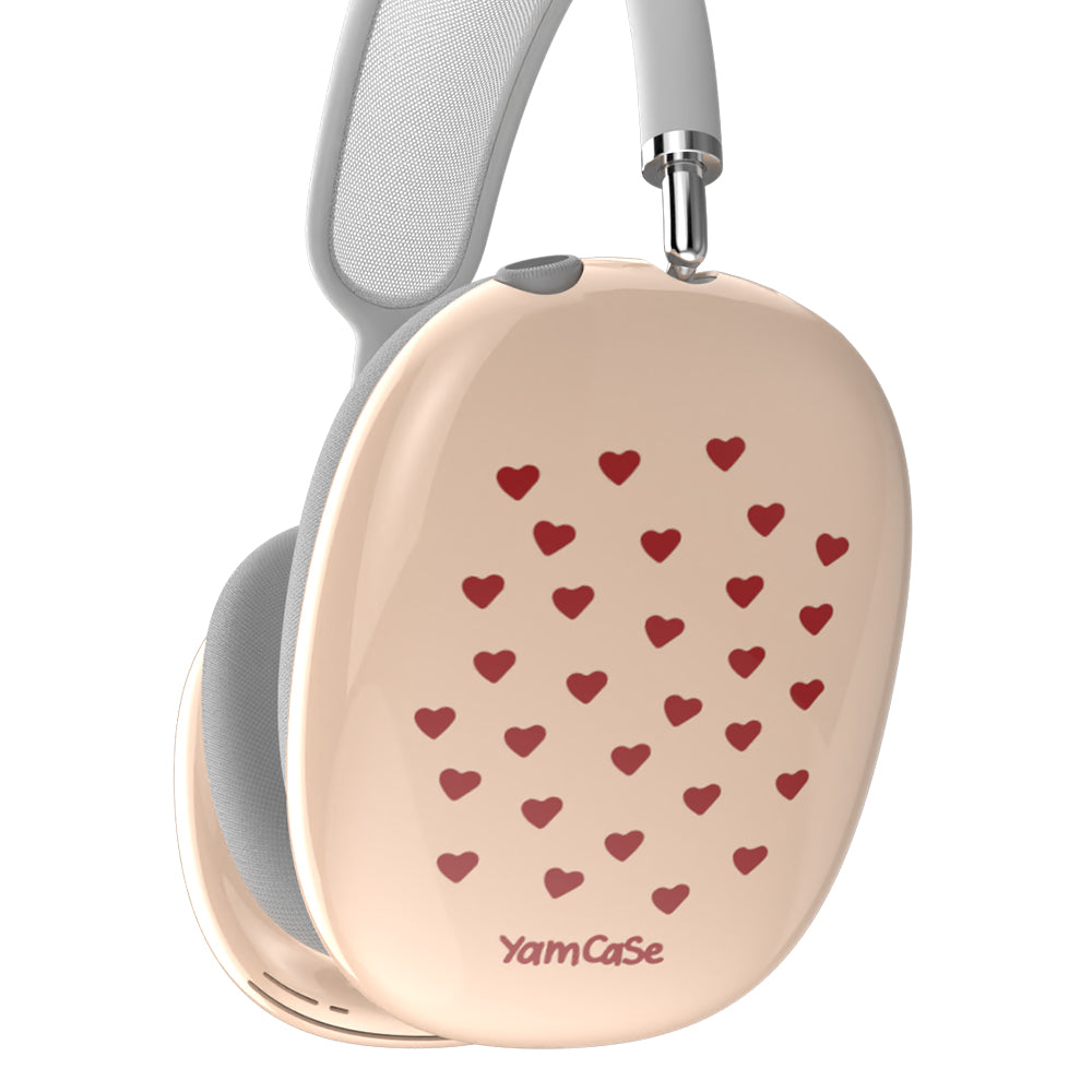 Silicone YamCase for AirPods Max Hearts Red