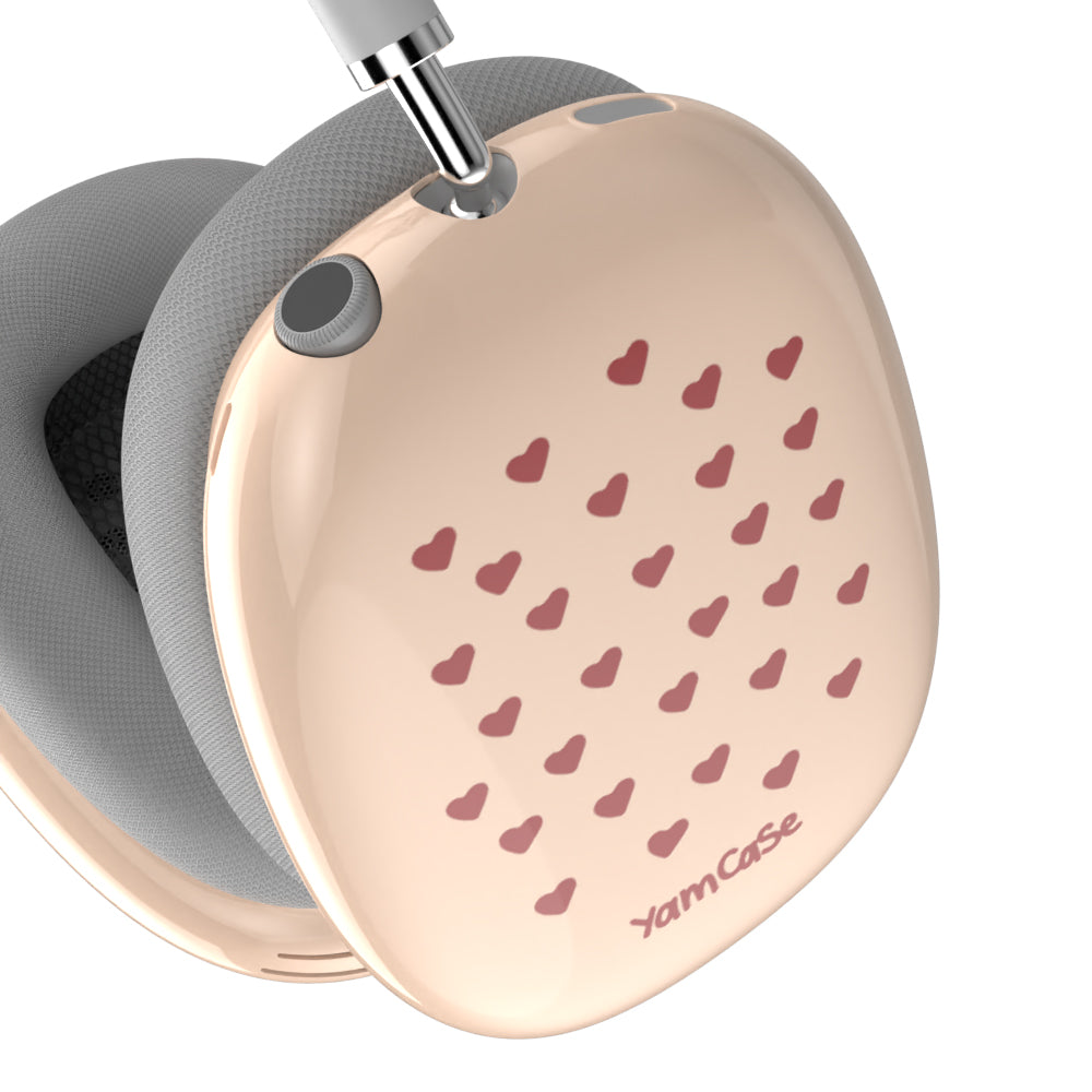 Silicone YamCase for AirPods Max Hearts Red