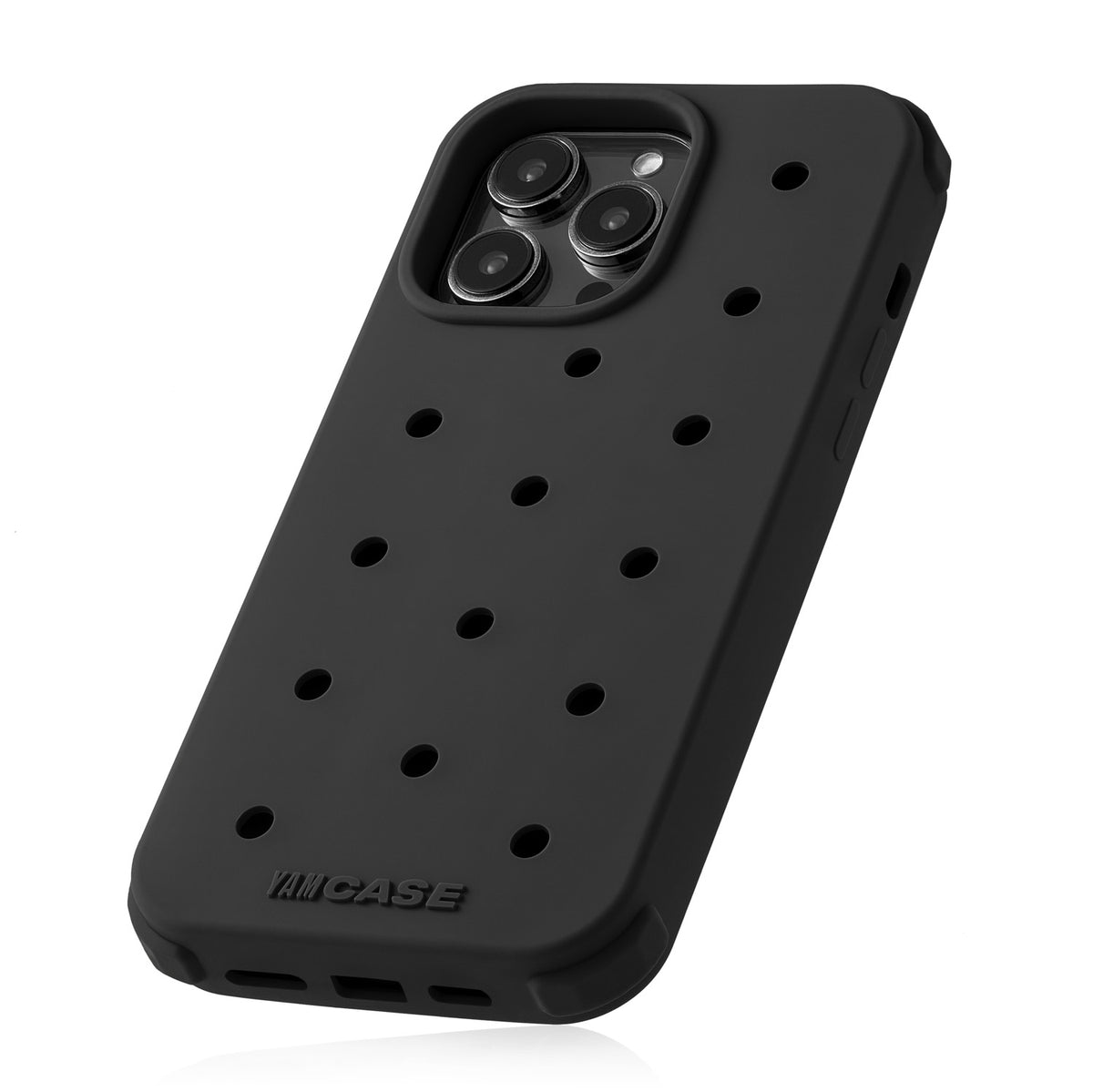 iPhone Jibbitz Black Silicone YamCase